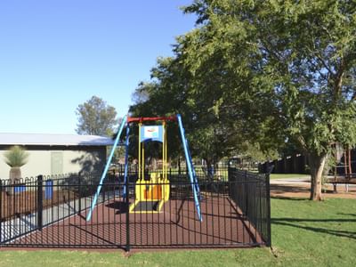 Wheelchair friendly liberty swing at Dubbo Regional Adventure Playground
