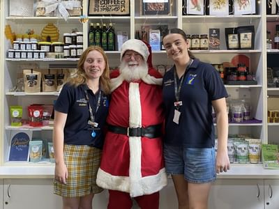 VIC staff and Santa