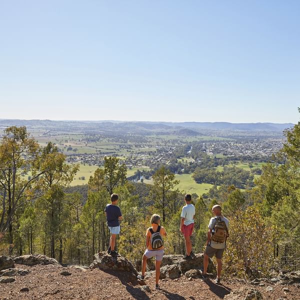 Attractions - Family Gazing Across The Wellington Valley From Mount Arthur Reserve