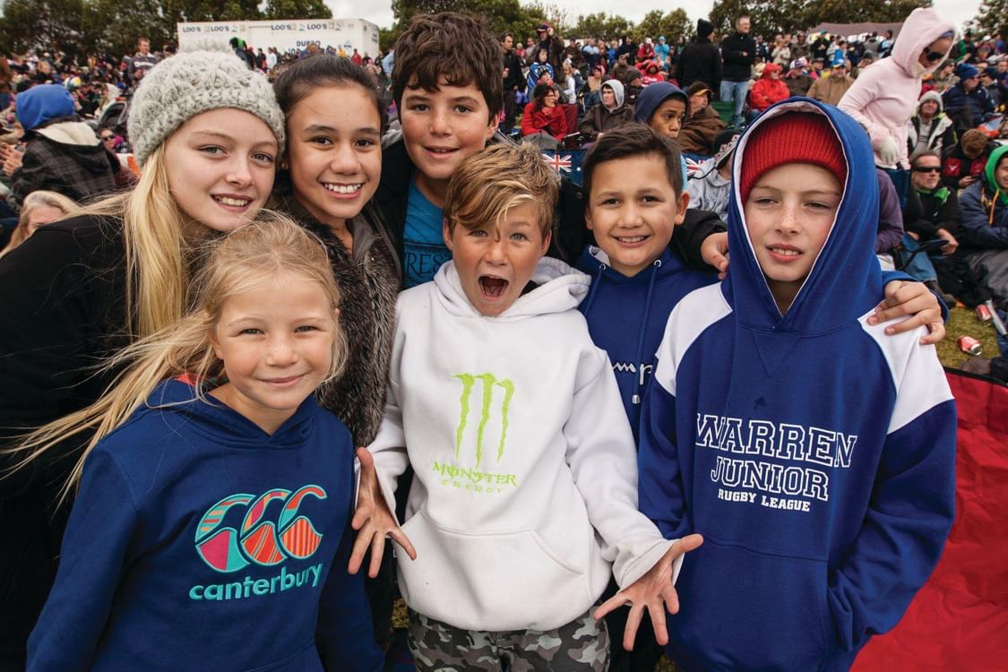 Kids at sporting event