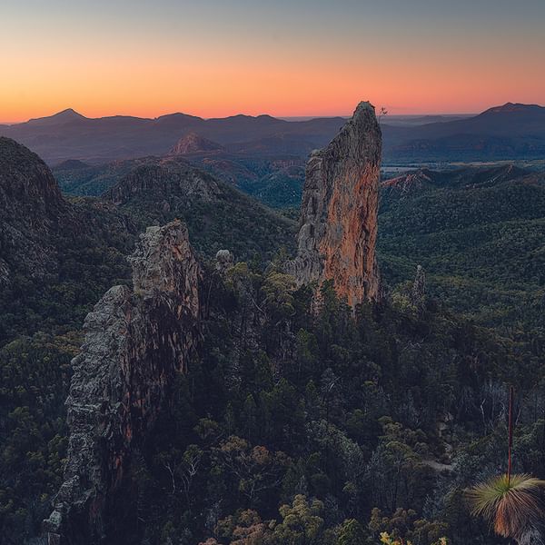 Sunset On The Breadknife In Warrumbungle National Park