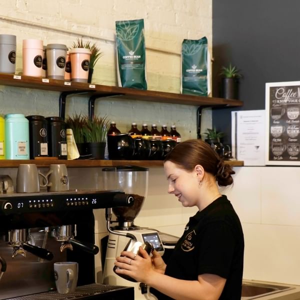 Making coffee